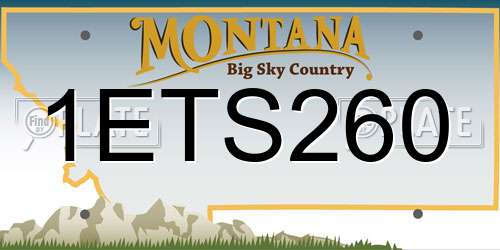 1ETS260 Montana License Plate