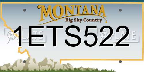 1ETS522 Montana License Plate