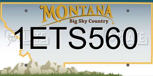 1ETS560 Montana License Plate