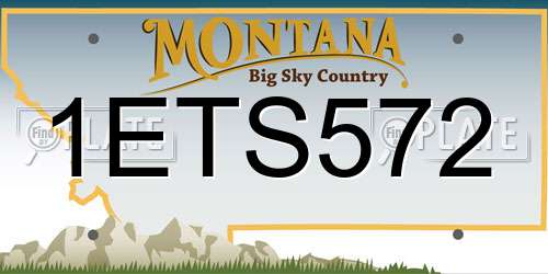 1ETS572 Montana License Plate