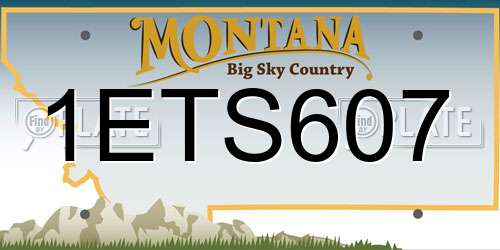 1ETS607 Montana License Plate