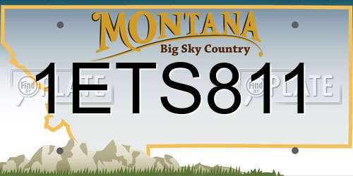 1ETS811 Montana License Plate