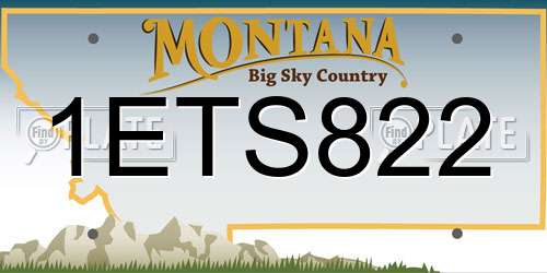 1ETS822 Montana License Plate