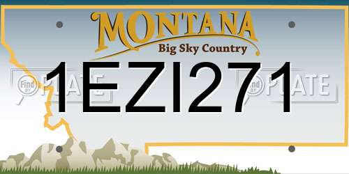 1EZI271 Montana License Plate