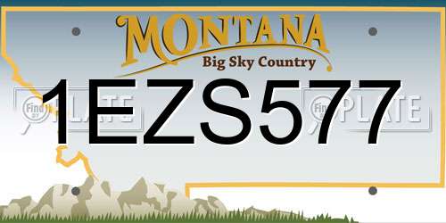 1EZS577 Montana License Plate