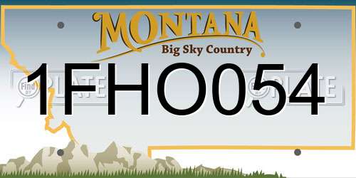1FHO054 Montana License Plate