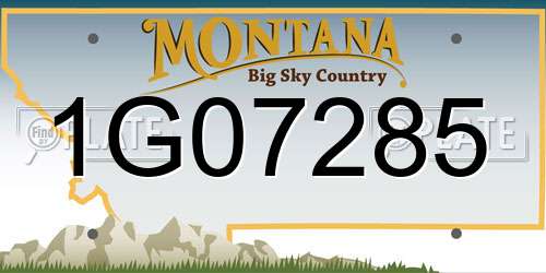 1G07285 Montana License Plate