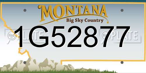 1G52877 Montana License Plate