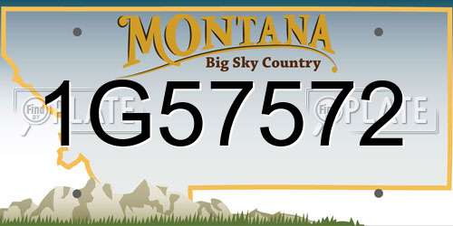 1G57572 Montana License Plate