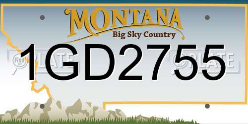 1GD2755 Montana License Plate
