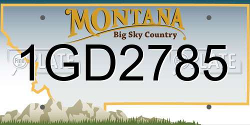 1GD2785 Montana License Plate