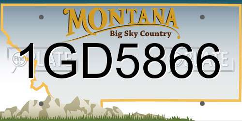 1GD5866 Montana License Plate