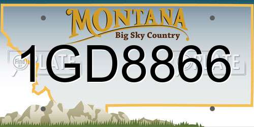 1GD8866 Montana License Plate