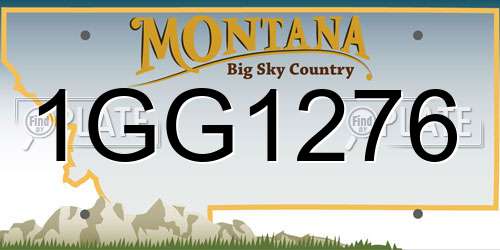 1GG1276 Montana License Plate