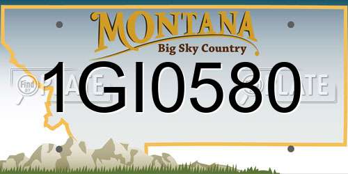 1GI0580 Montana License Plate