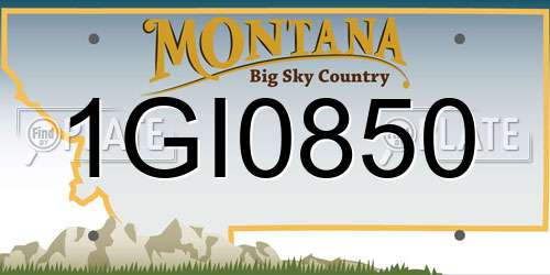 1GI0850 Montana License Plate
