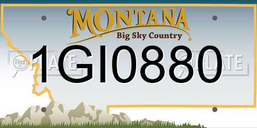 1GI0880 Montana License Plate