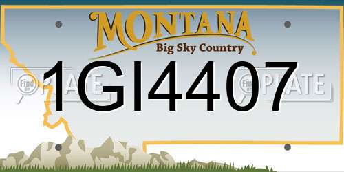 1GI4407 Montana License Plate