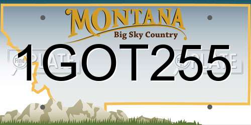1GOT255 Montana License Plate