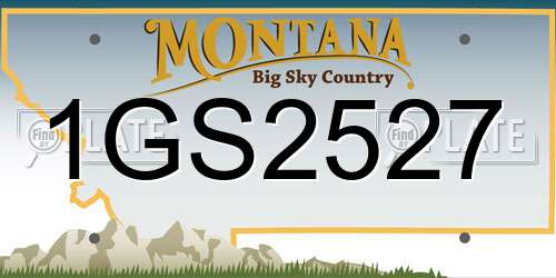 1GS2527 Montana License Plate