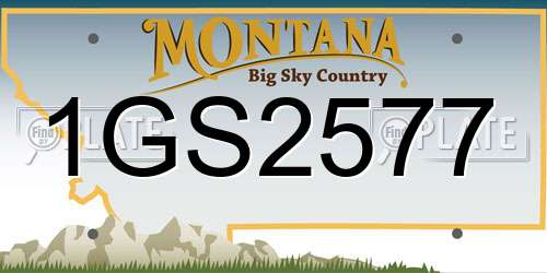 1GS2577 Montana License Plate