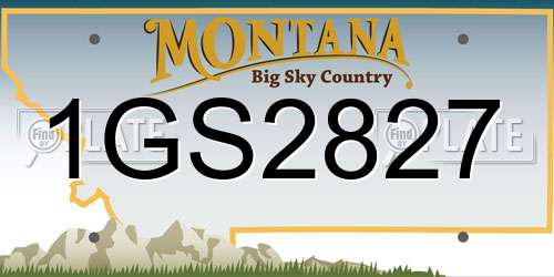 1GS2827 Montana License Plate