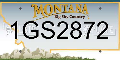 1GS2872 Montana License Plate