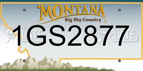 1GS2877 Montana License Plate