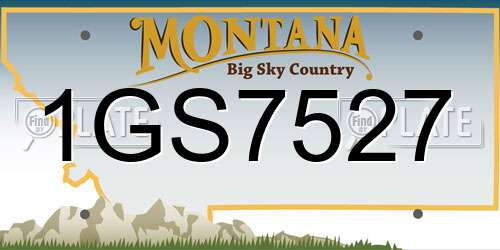 1GS7527 Montana License Plate