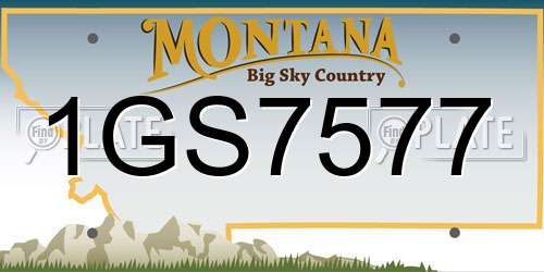 1GS7577 Montana License Plate