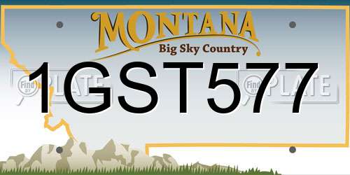 1GST577 Montana License Plate