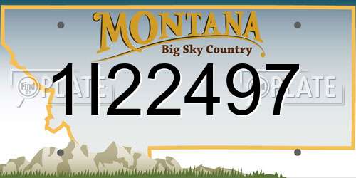 1I22497 Montana License Plate