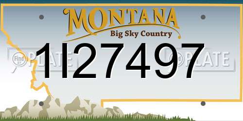 1I27497 Montana License Plate