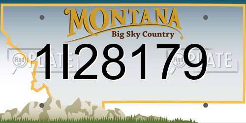 1I28179 Montana License Plate
