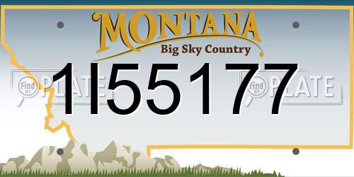 1I55177 Montana License Plate