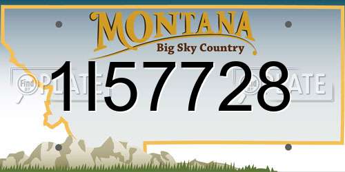 1I57728 Montana License Plate