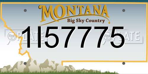 1I57775 Montana License Plate