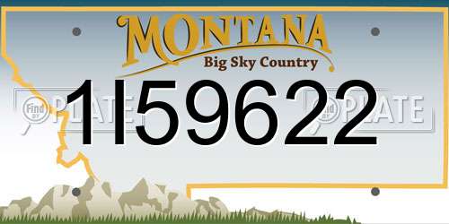 1I59622 Montana License Plate