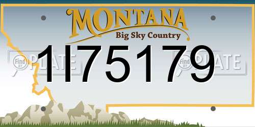 1I75179 Montana License Plate