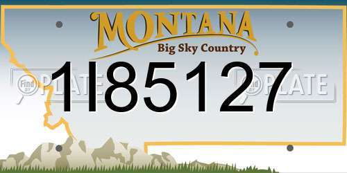 1I85127 Montana License Plate