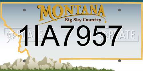 1IA7957 Montana License Plate