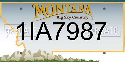 1IA7987 Montana License Plate