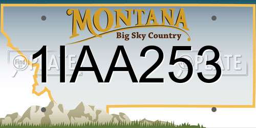 1IAA253 Montana License Plate