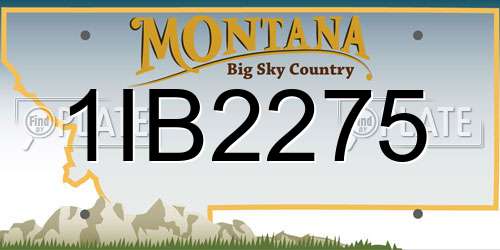 1IB2275 Montana License Plate