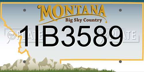 1IB3589 Montana License Plate