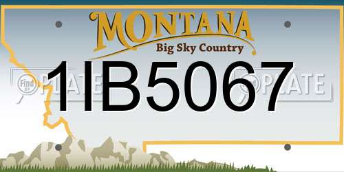 1IB5067 Montana License Plate