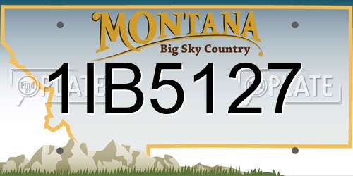 1IB5127 Montana License Plate