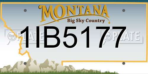 1IB5177 Montana License Plate