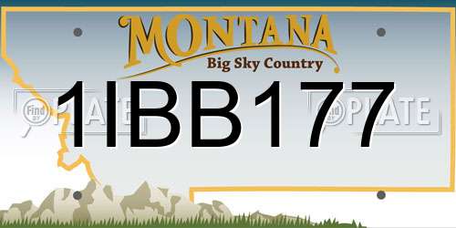 1IBB177 Montana License Plate