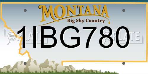1IBG780 Montana License Plate